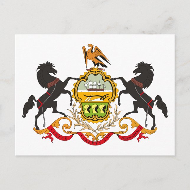 Carte postale Armoiries de Pennsylvanie (Devant)