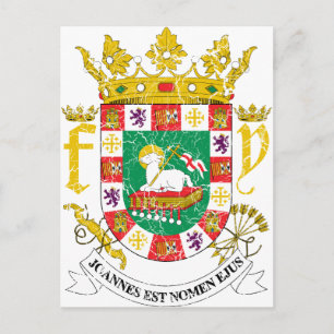 Carte Postale Armoiries De Porto Rico