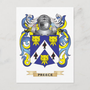 Carte Postale Armoiries de Preece (Armoiries de la famille)