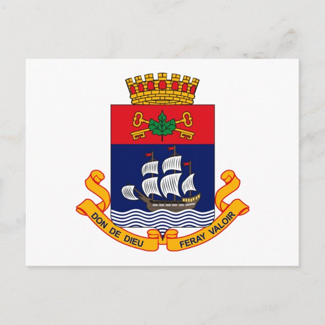 Carte postale Armoiries de Québec (Devant)
