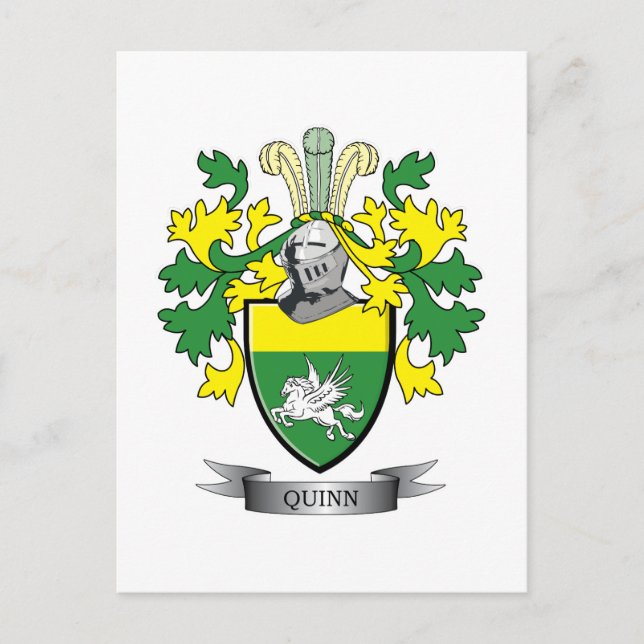 Carte Postale Armoiries de Quinn (Devant)