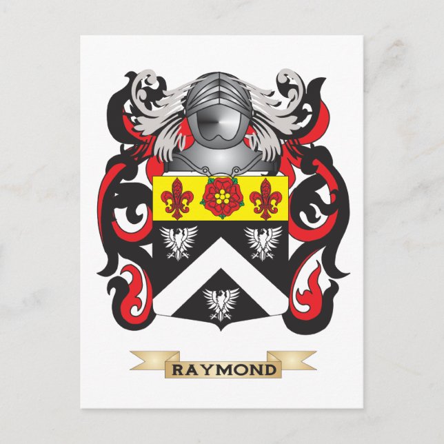 Carte Postale Armoiries de Raymond (crête de famille) (Devant)