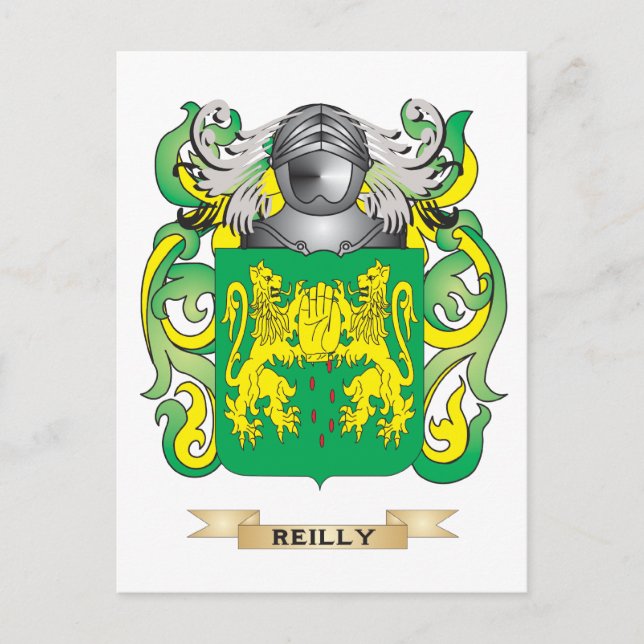 Carte Postale Armoiries de Reilly (Armoiries de la famille) (Devant)