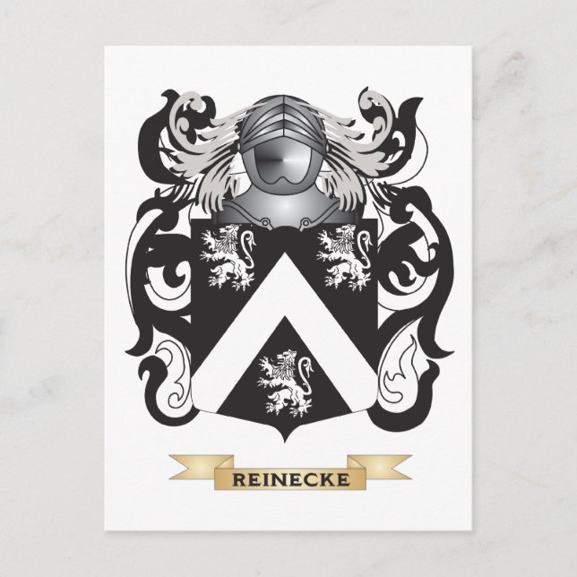Carte Postale Armoiries de Reinecke (Armoiries de la famille) (Devant)