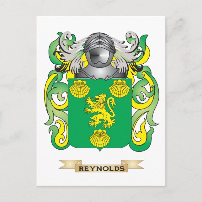 Carte Postale Armoiries de Reynolds (Armoiries de famille) (Devant)