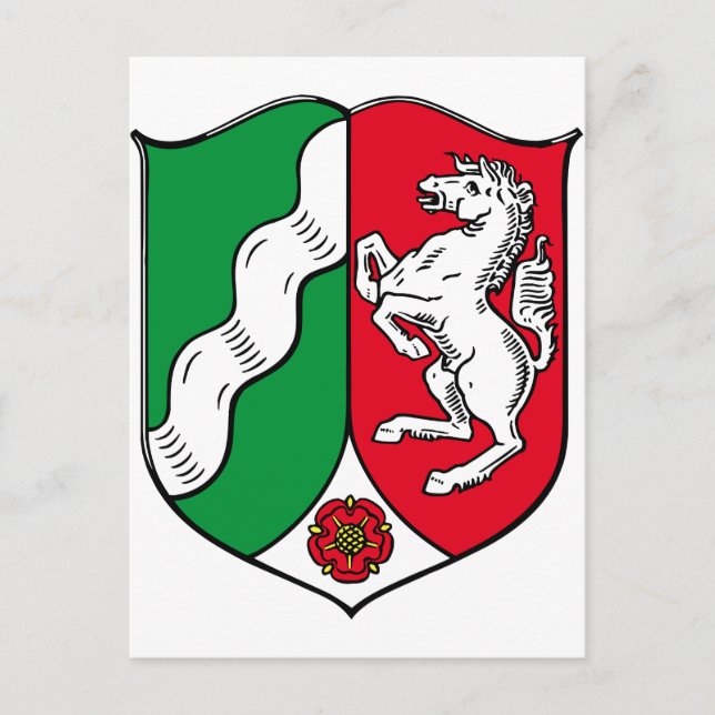 Carte Postale Armoiries de Rhénanie-du-Nord Westphalie (Allemagn (Devant)