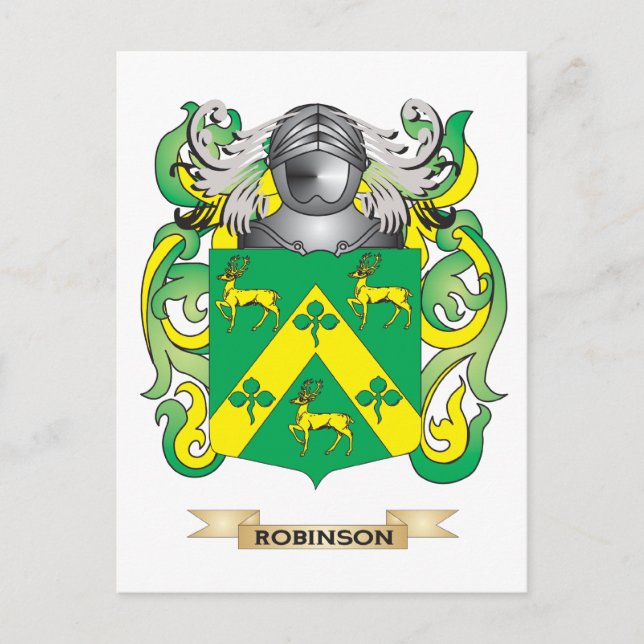 Carte Postale Armoiries de Robinson (Armoiries de la famille) (Devant)