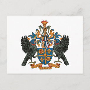 Carte postale Armoiries de Sainte-Lucie
