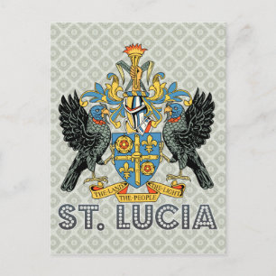 Carte Postale Armoiries de Sainte-Lucie