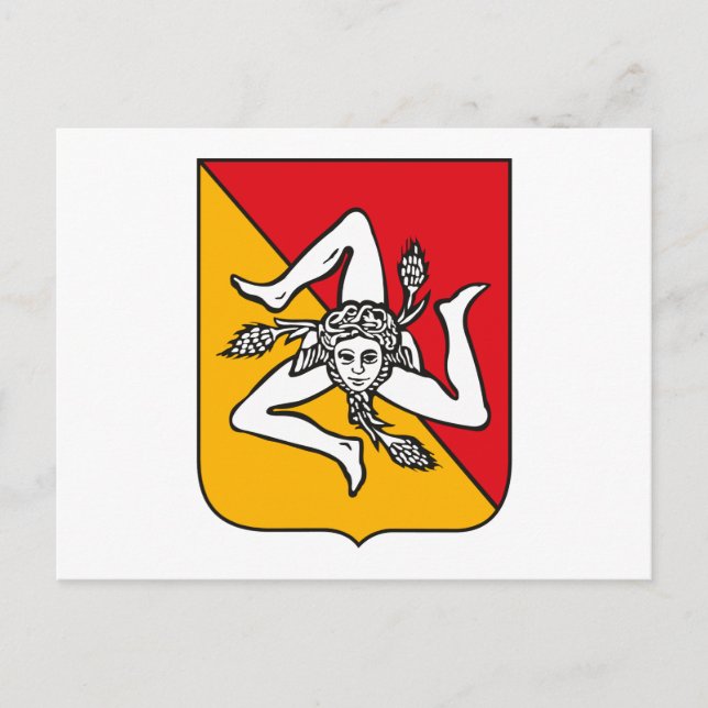 Carte postale Armoiries de Sicile (Devant)