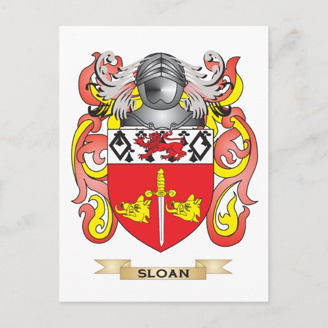 Carte Postale Armoiries de Sloan (crête de famille) (Devant)