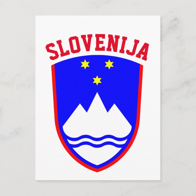 Carte Postale Armoiries de SLOVÉNIE (Devant)