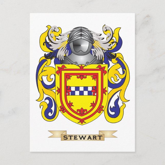 Carte Postale Armoiries de Stewart (crête de famille) (Devant)