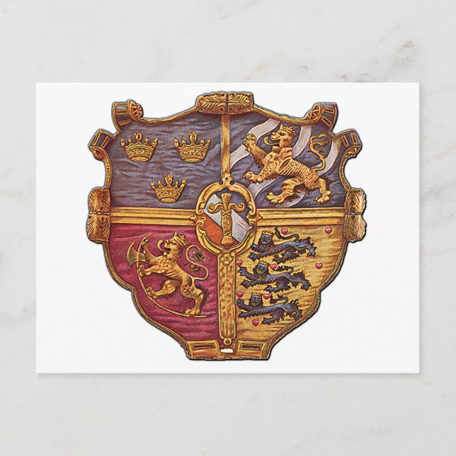 Carte Postale Armoiries de Suède (Devant)