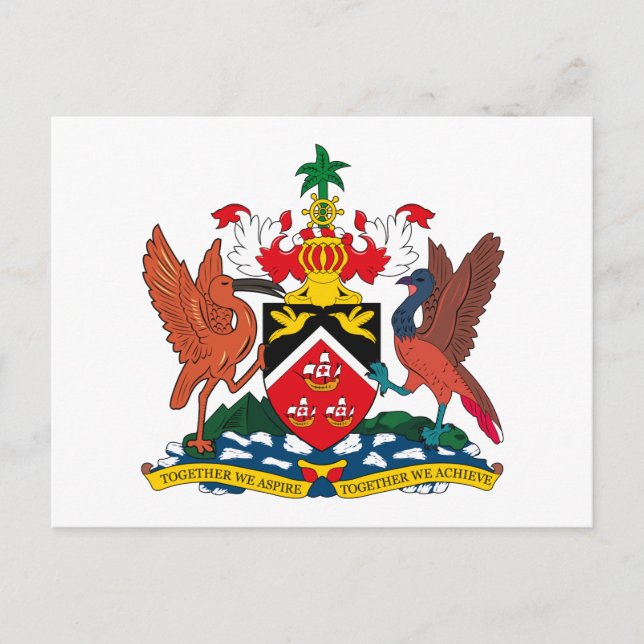 Carte postale Armoiries de Trinité-et-Tobago (Devant)