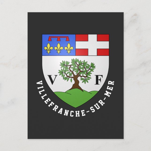 Carte Postale Armoiries de Villefranche-sur-Mer, France (Devant)