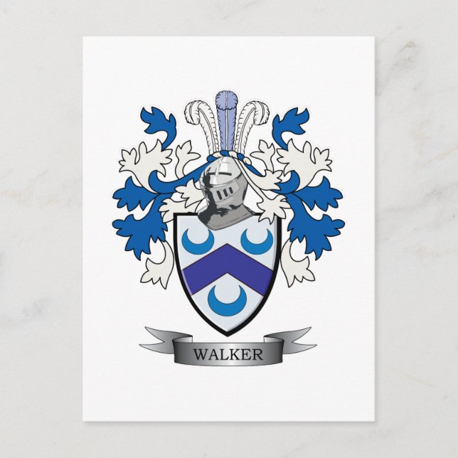 Carte Postale Armoiries de Walker (Devant)