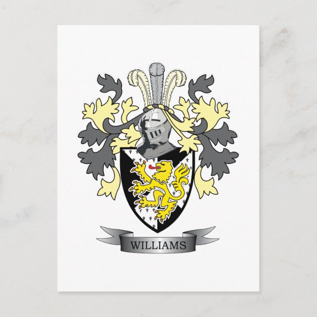 Carte Postale Armoiries de Williams (Devant)