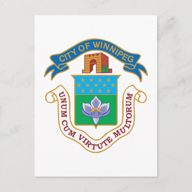 Carte Postale Armoiries de Winnipeg (Devant)