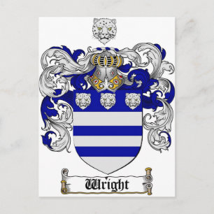 Carte Postale Armoiries de Wright / Armoiries de la famille Wrig
