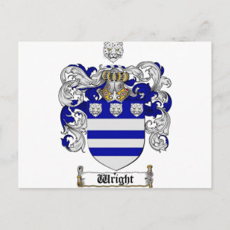 Carte Postale Armoiries de Wright / Armoiries de la famille Wrig