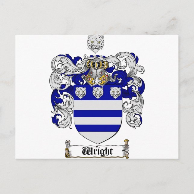 Carte Postale Armoiries de Wright / Armoiries de la famille Wrig (Devant)