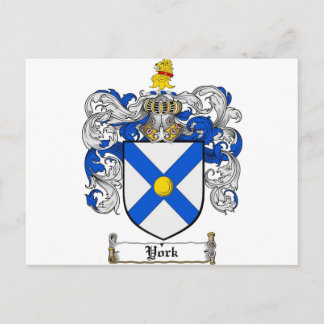 Carte Postale Armoiries de York / York Family Crest
