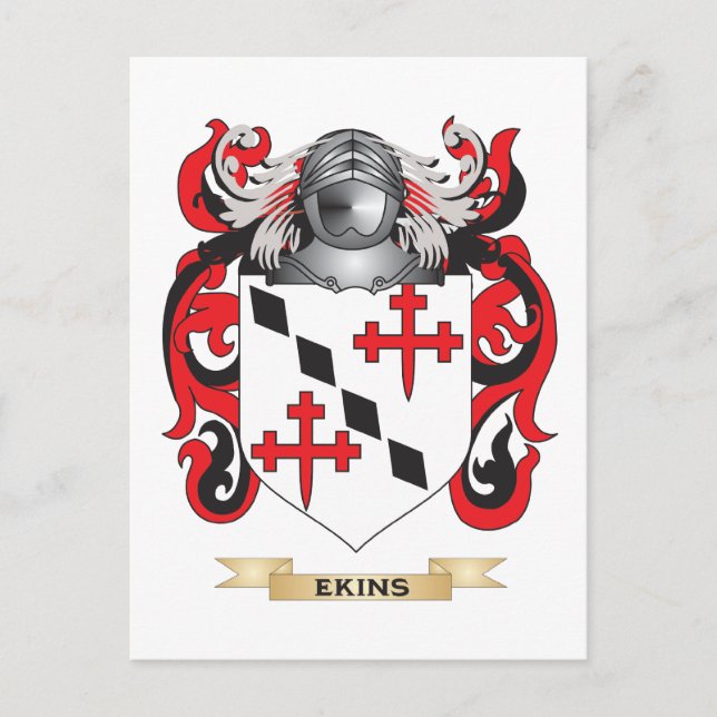 Carte Postale Armoiries d'Ekins (Devant)