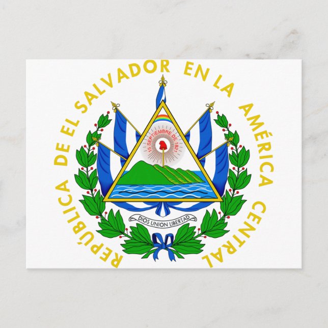 Carte Postale Armoiries d'El Salvador (Devant)