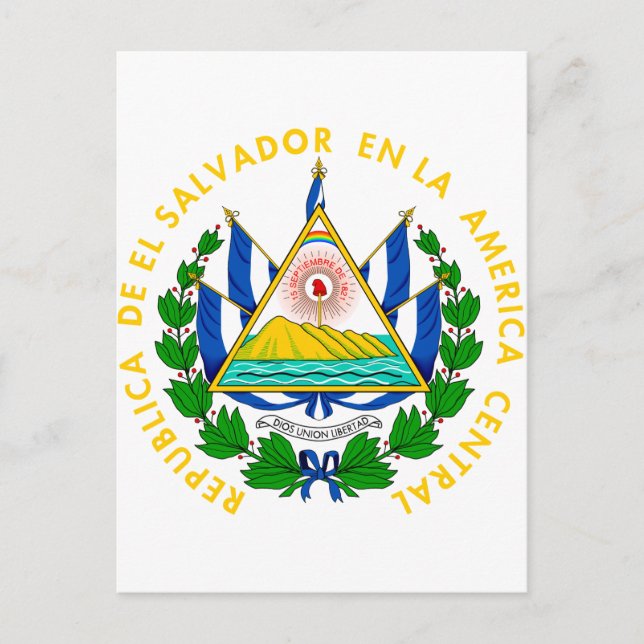 Carte Postale Armoiries d'El Salvador (Devant)