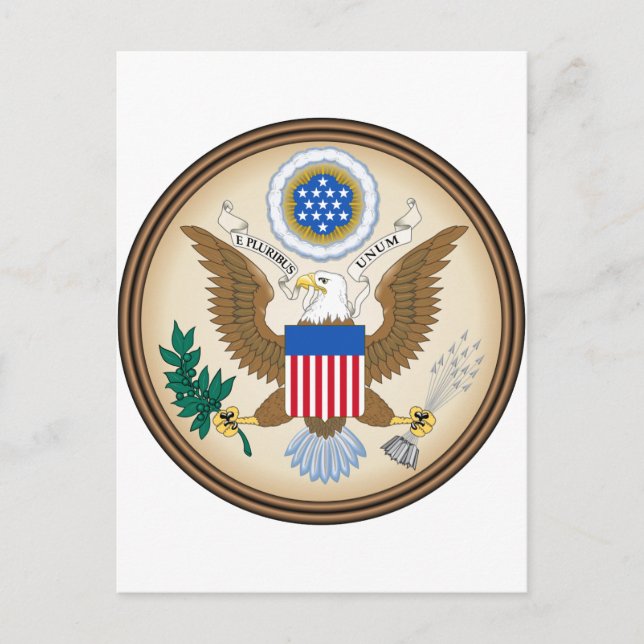 Carte Postale Armoiries des États-Unis (Devant)