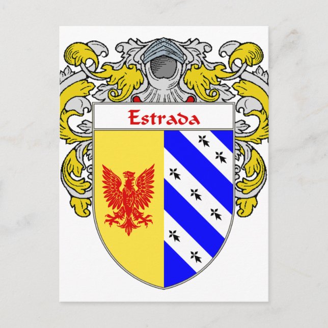 Carte Postale Armoiries d'Estrada (Mantleed) (Devant)