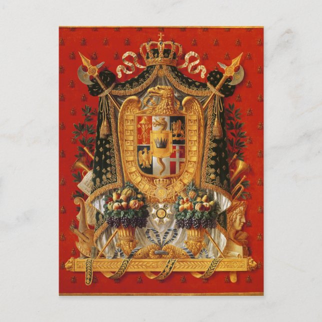 Carte Postale Armoiries d'Italie, dessin pour une tapisserie (Devant)