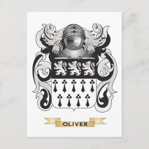 Carte Postale Armoiries d'Oliver (crête de famille)