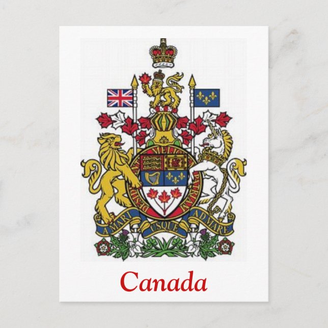 Carte Postale Armoiries du Canada (Devant)