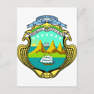 Carte Postale Armoiries Du Costa Rica