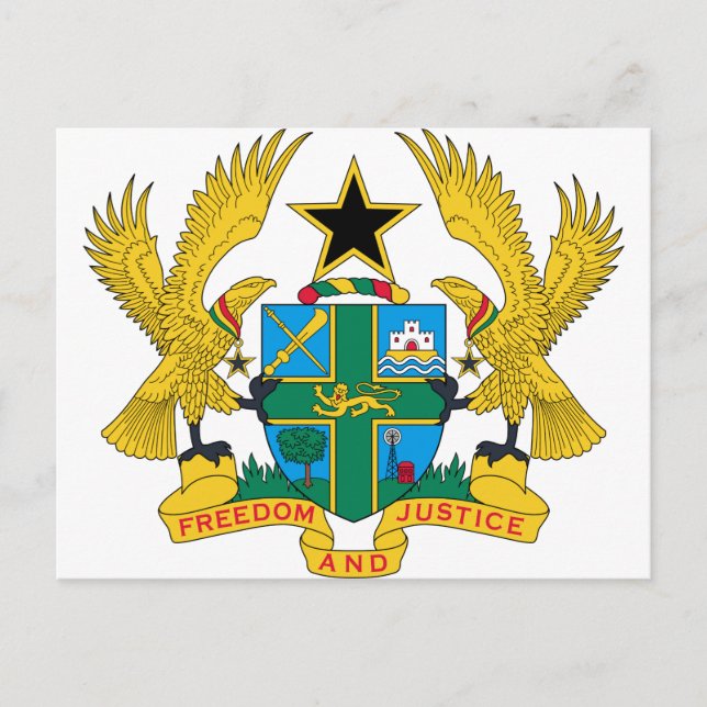 Carte Postale Armoiries du Ghana (Devant)