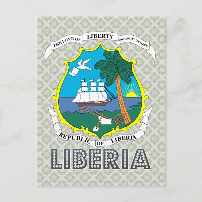 Carte Postale Armoiries du Libéria (Devant)