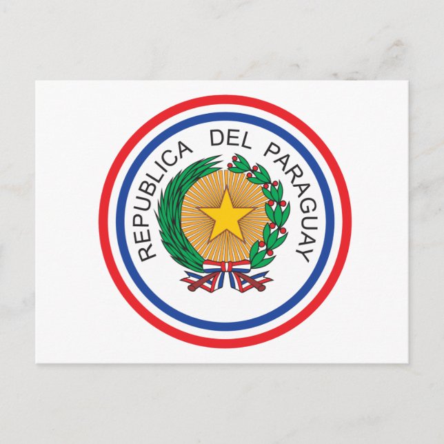Carte Postale Armoiries Du Paraguay (Devant)