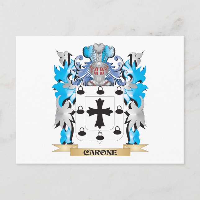 Carte Postale Armoiries en carone - Armoiries de famille (Devant)