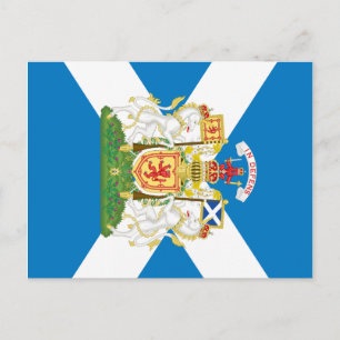 Carte Postale Armoiries et drapeau écossais