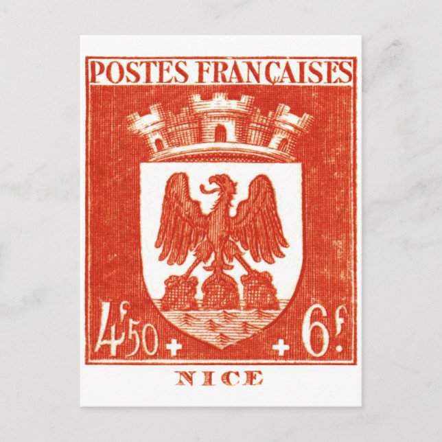 Carte Postale Armoiries, Nice France (Devant)