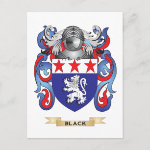 Carte Postale Armoiries noires (crête de famille)