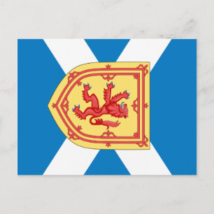 Carte Postale Armoiries royales de l'Écosse et drapeau