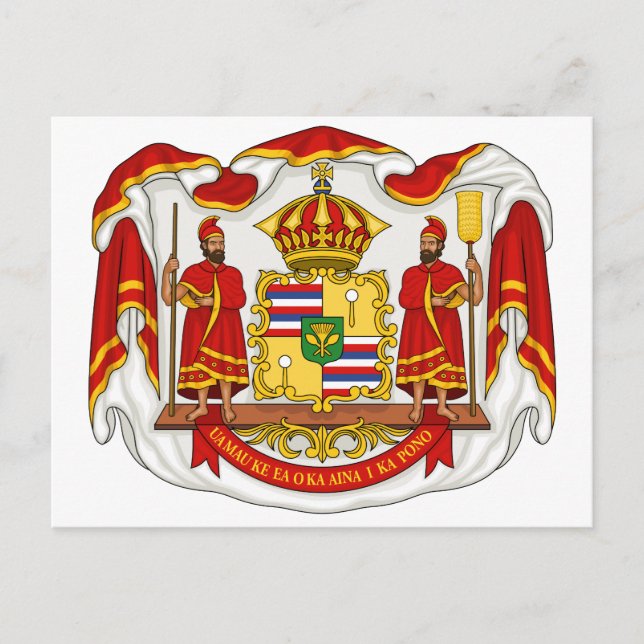 Carte Postale Armoiries royales du royaume d'Hawaï (Devant)