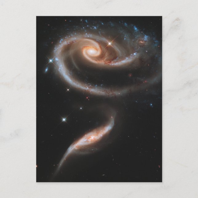 Carte Postale Arp 273, galaxies en interaction dans Andromède. (Devant)