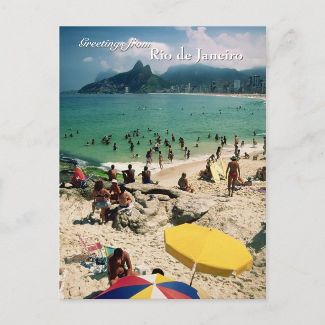 Carte postale "Arpoador Beach, Rio de Janeiro" (Devant)