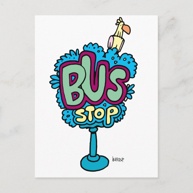 Carte Postale Arrêt de bus Bird (Devant)