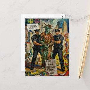 Carte postale arrêtée de la statue de la Liberté e