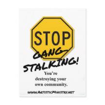 Arrêter Gang Stalking POSTCARD